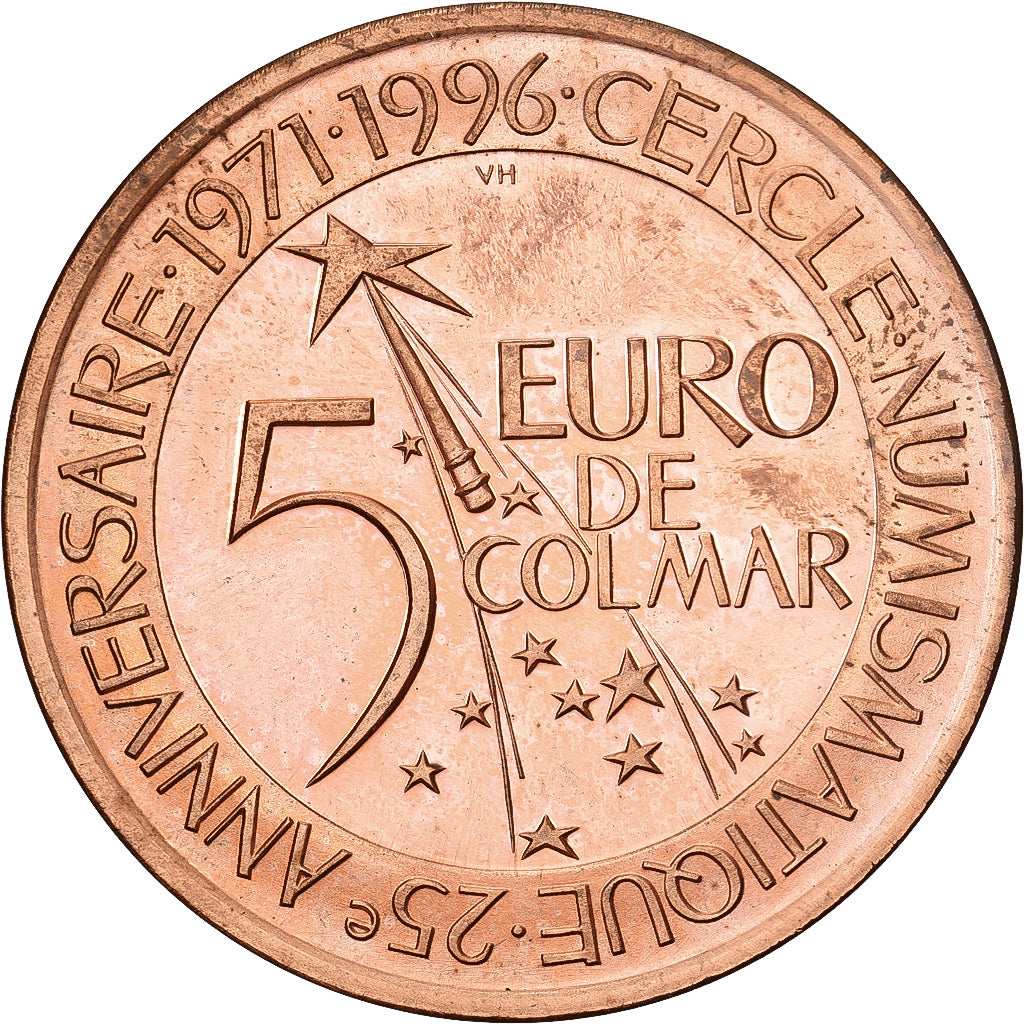 France, 5 Euro, Colmar - Cercle numismatique, 1996, SUP