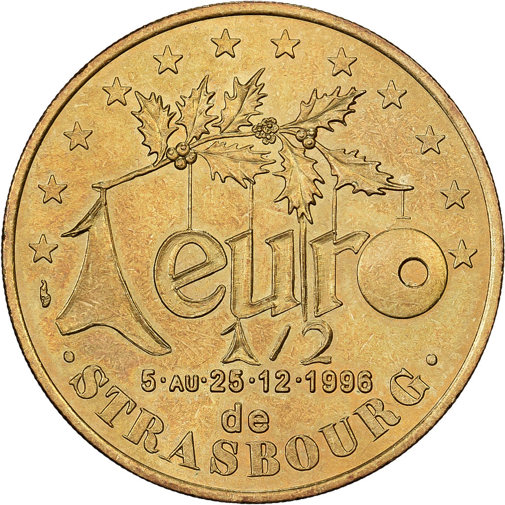 Francia, 1,5 Euro, NAFSEP - Marché de Noël, 1996, MDP, Aluminio - bronce, EBC
