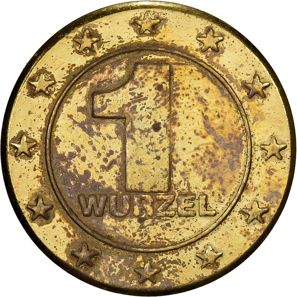 France, Token, 1 Wurzel, Alsace, Copper-Nickel-Aluminum, VF(20-25)