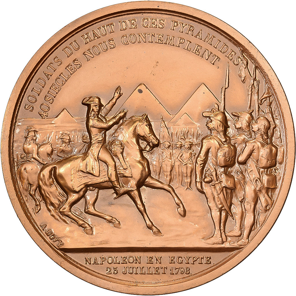 Francja, medal, Napoléon Bonaparte, Campagne d'Egypte, Brązowy, Bovy, Ponowne