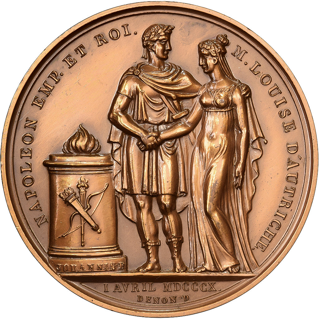 Francia, medaglia, Mariage de Napoléon Ier et Marie-Louise d'Autriche, Bronzo