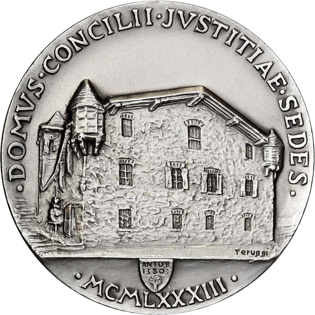 Andorra, Medal, Domus Concilii Justitiae Sedes, 1983, Silver, Teruggi, MS(63)