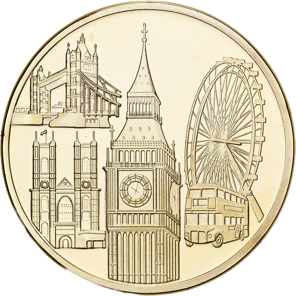 Gran Bretaña, medalla, London, Aluminio y cuproníquel, SC