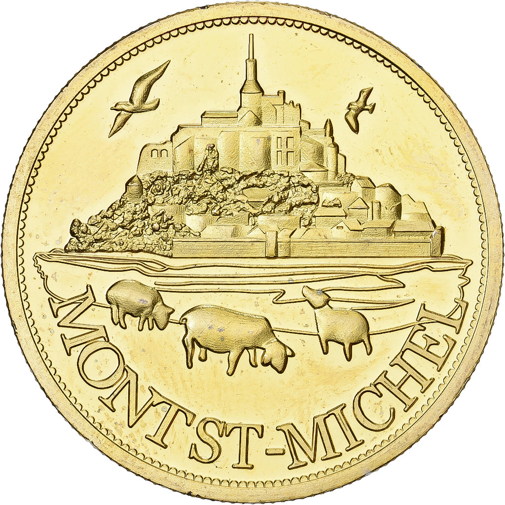 France, Token, Le Mont Saint-Michel, Copper-Nickel-Aluminum, MS(63)