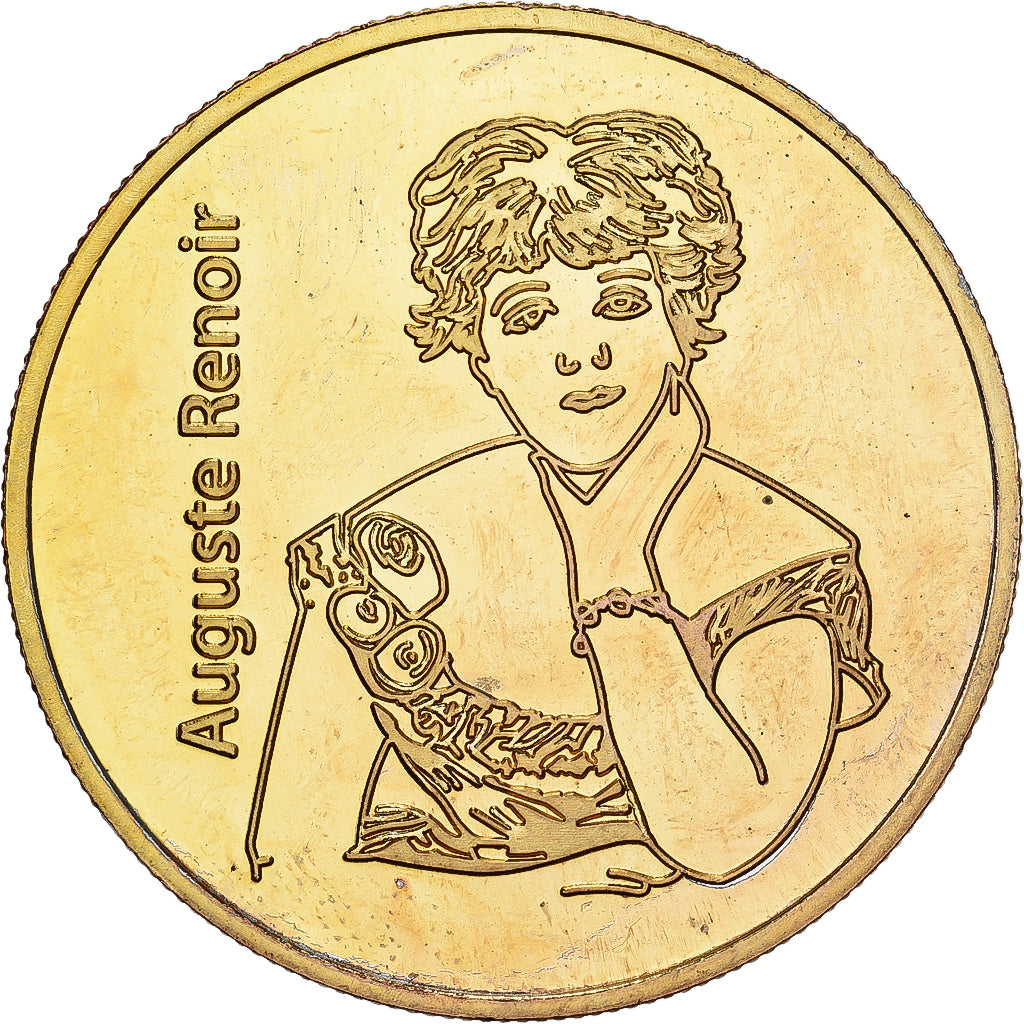 França, Token, Pierre-Auguste Renoir, Cobre-Níquel-Alumínio, AU(55-58)