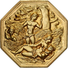 France, Jeton, Amour et Mariage, Voeux, Gilt Bronze, SPL