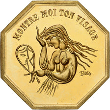 France, Jeton, Amour et Mariage, Voeux, Gilt Bronze, SPL, Belo