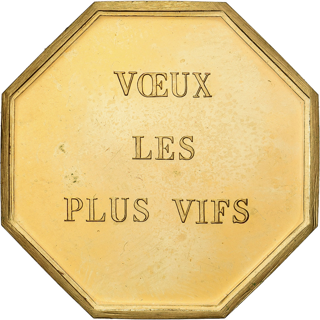 Frankreich, betaalpenning, Amour et Mariage, Voeux, Gilt Bronze, Belo, UNZ