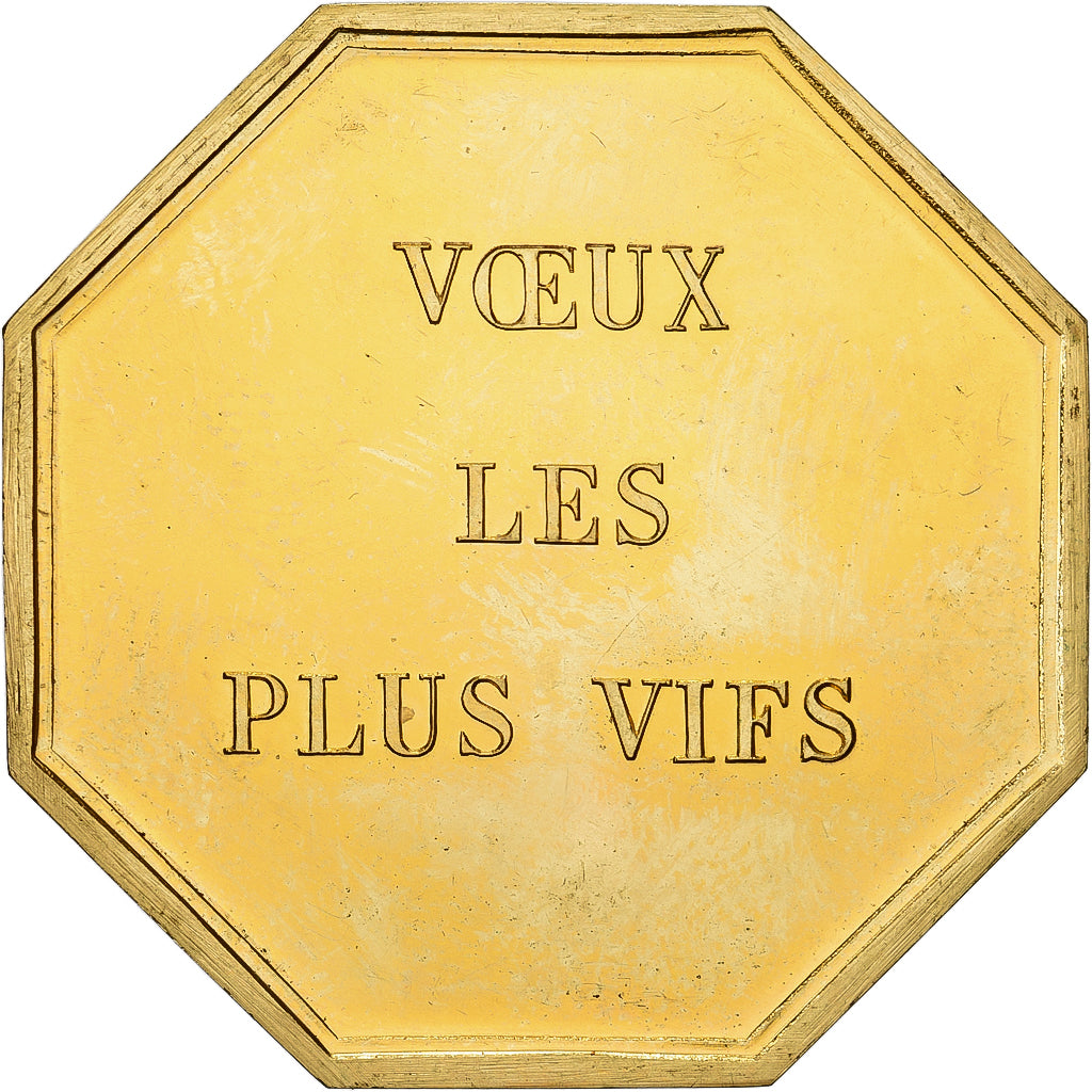 Frankreich, betaalpenning, Amour et Mariage, Voeux, Gilt Bronze, Enfant vous
