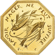 Frankrijk, Token, Amour et Mariage, Voeux, Gilt Bronze, Savoir nager ne peut