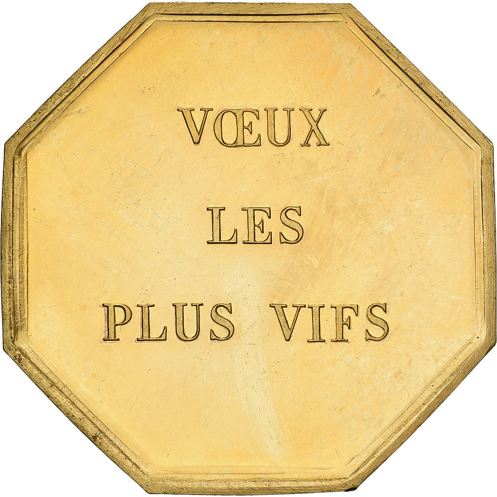 Francja, Token, Amour et Mariage, Voeux, Pokryty brązem, MS(63)