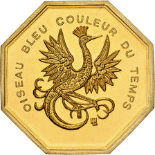 Francja, Token, Amour et Mariage, Voeux, Pokryty brązem, Oiseau bleu, Couleur