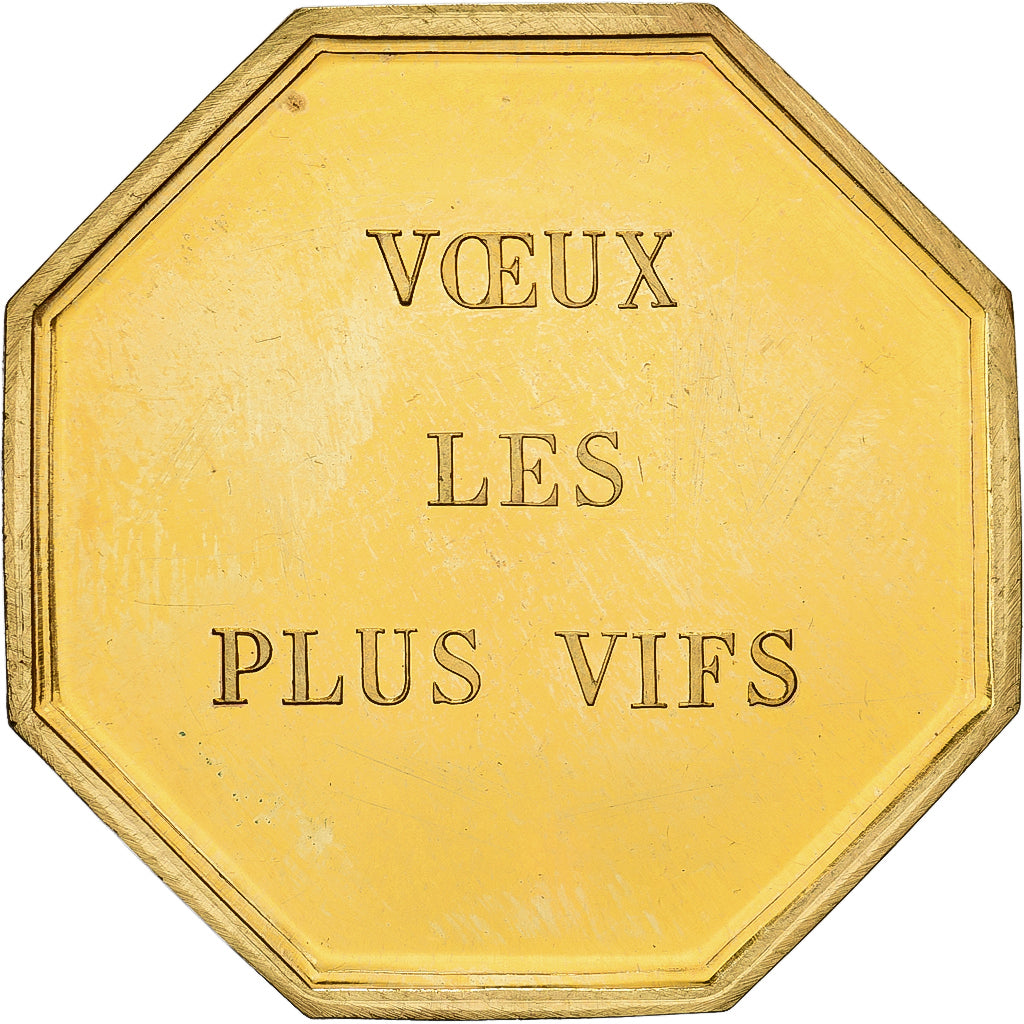 Francja, Token, Amour et Mariage, Voeux, Pokryty brązem, Oiseau bleu, Couleur