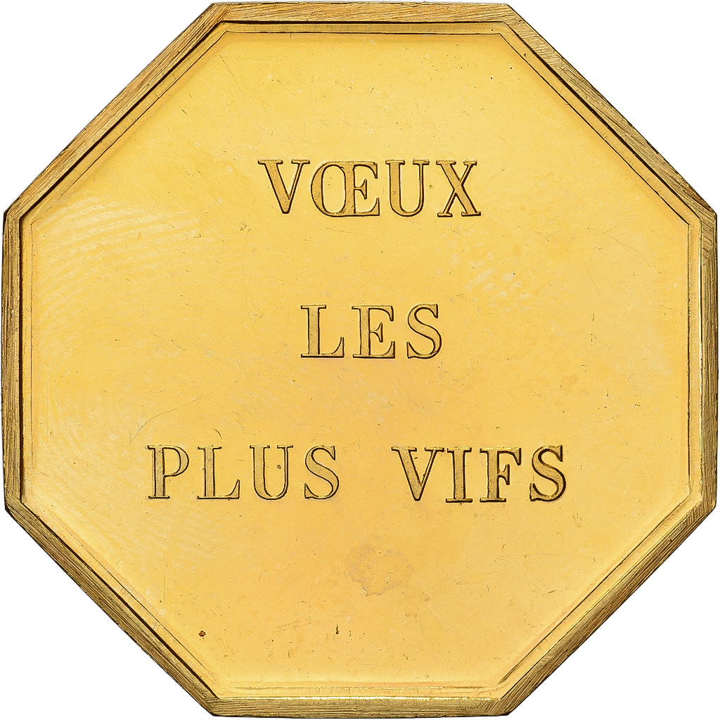 Francia, ficha, Amour et Mariage, Voeux, Bronzo dorato, SPL