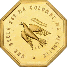 France, Jeton, Amour et Mariage, Voeux, Gilt Bronze, SPL, Belo