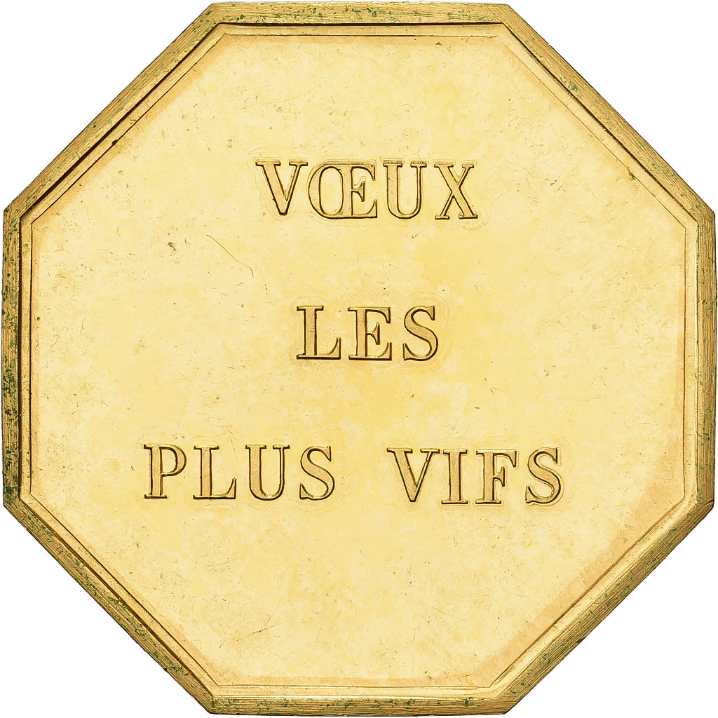 Francja, Token, Amour et Mariage, Voeux, Pokryty brązem, Belo, MS(63)