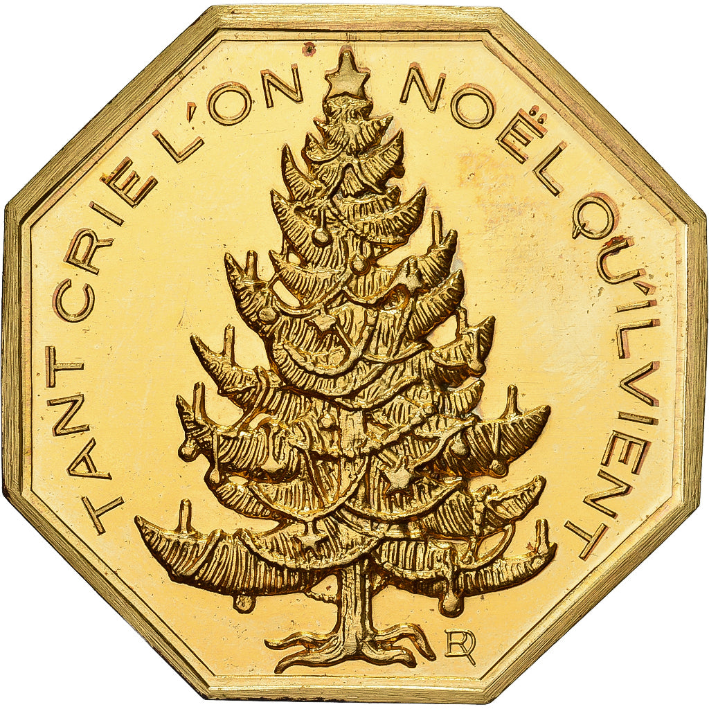 France, Token, Amour et Mariage, Voeux, Gilt Bronze, MS(63)