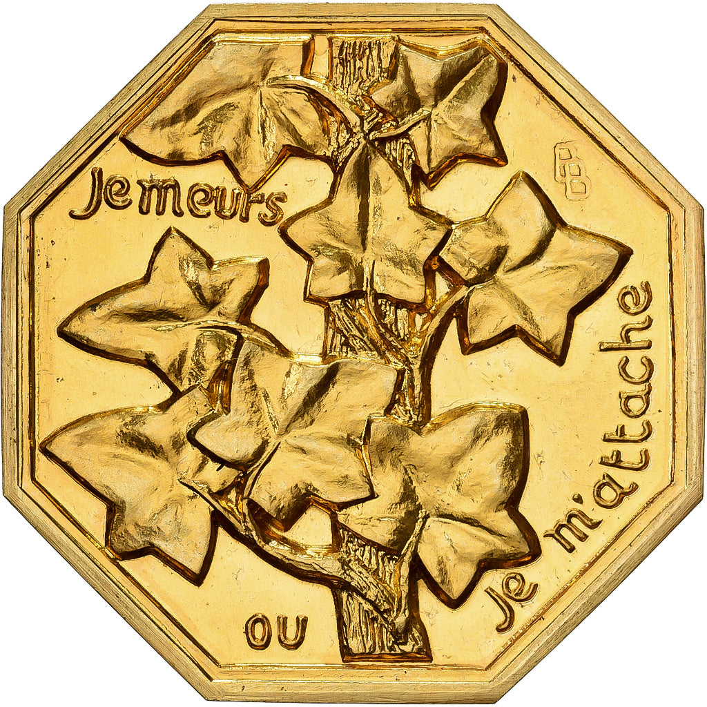 Frankrijk, Token, Amour et Mariage, Voeux, Gilt Bronze, Je meurs ou je