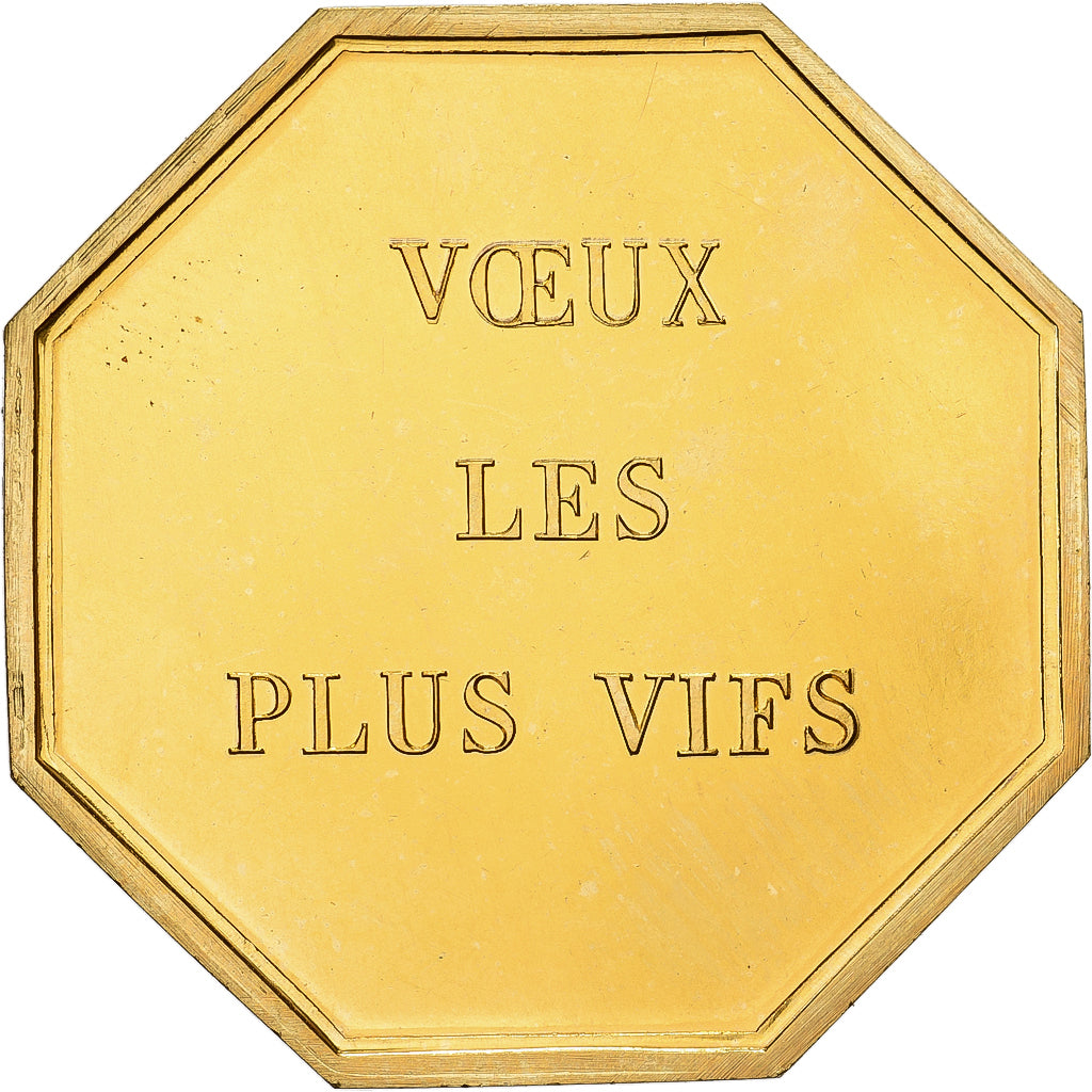 Frankrijk, Token, Amour et Mariage, Voeux, Gilt Bronze, Je meurs ou je