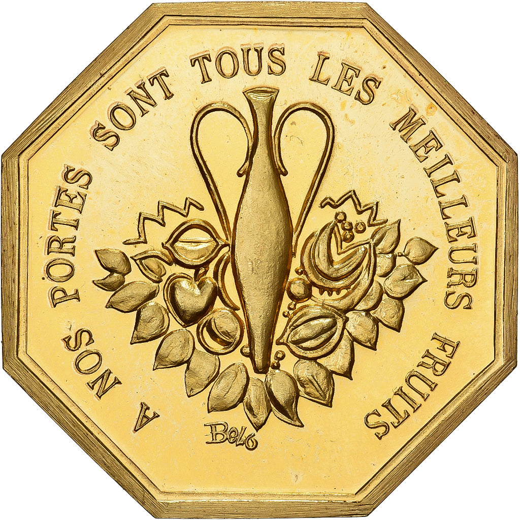 Francja, Token, Amour et Mariage, Voeux, Pokryty brązem, Belo, MS(63)