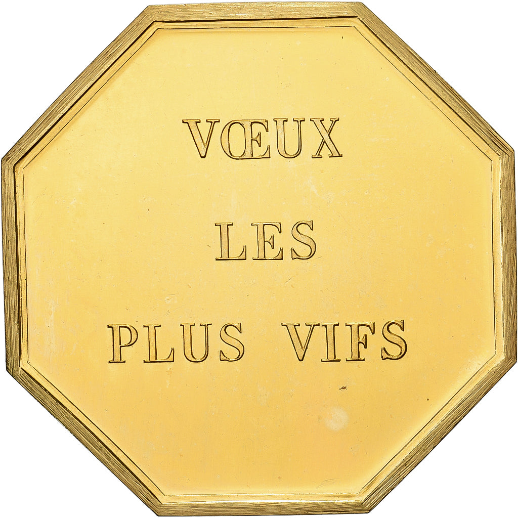 Francja, Token, Amour et Mariage, Voeux, Pokryty brązem, Belo, MS(63)