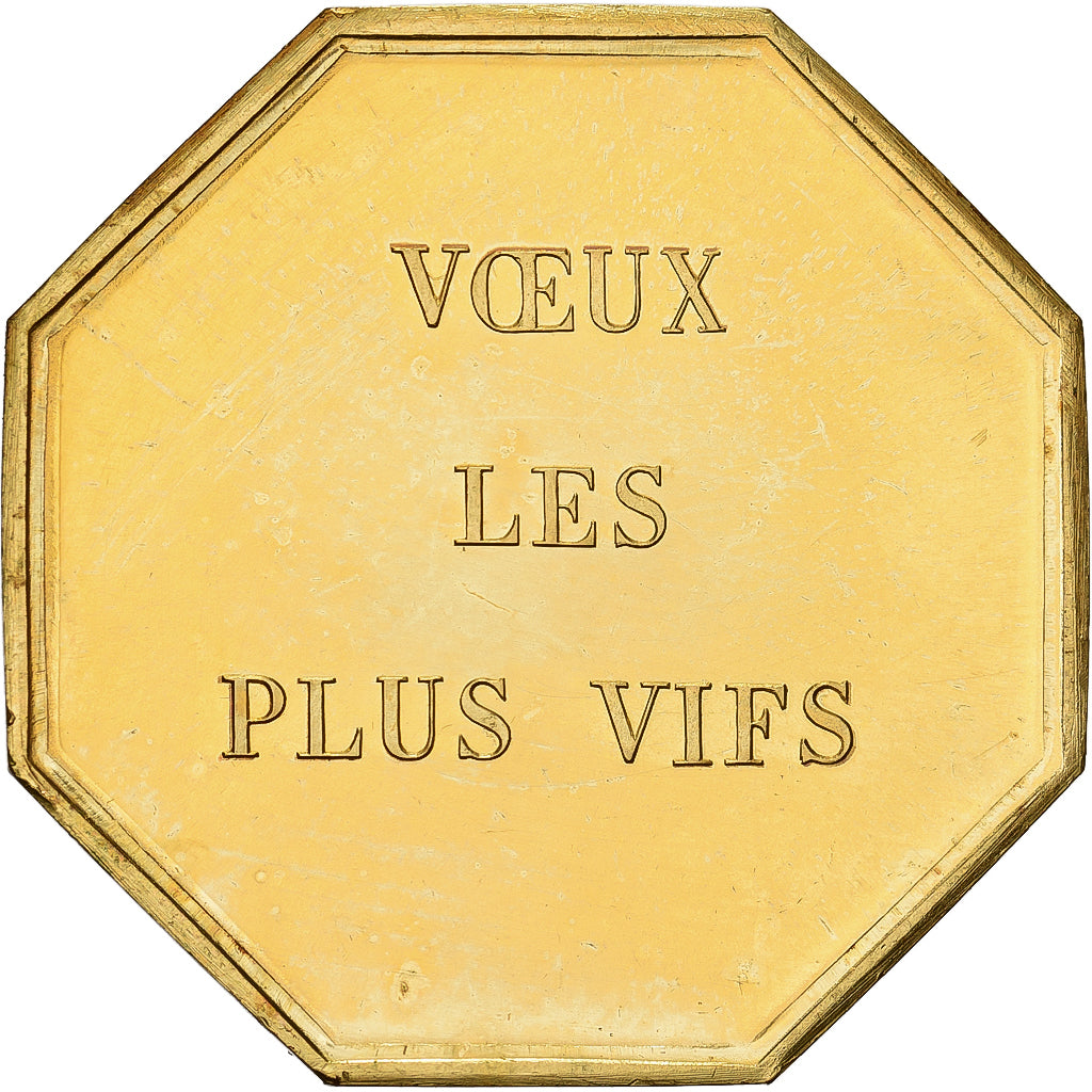 Francja, Token, Amour et Mariage, Voeux, Pokryty brązem, MS(63)