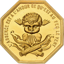 Frankreich, betaalpenning, Amour et Mariage, Voeux, Gilt Bronze, UNZ