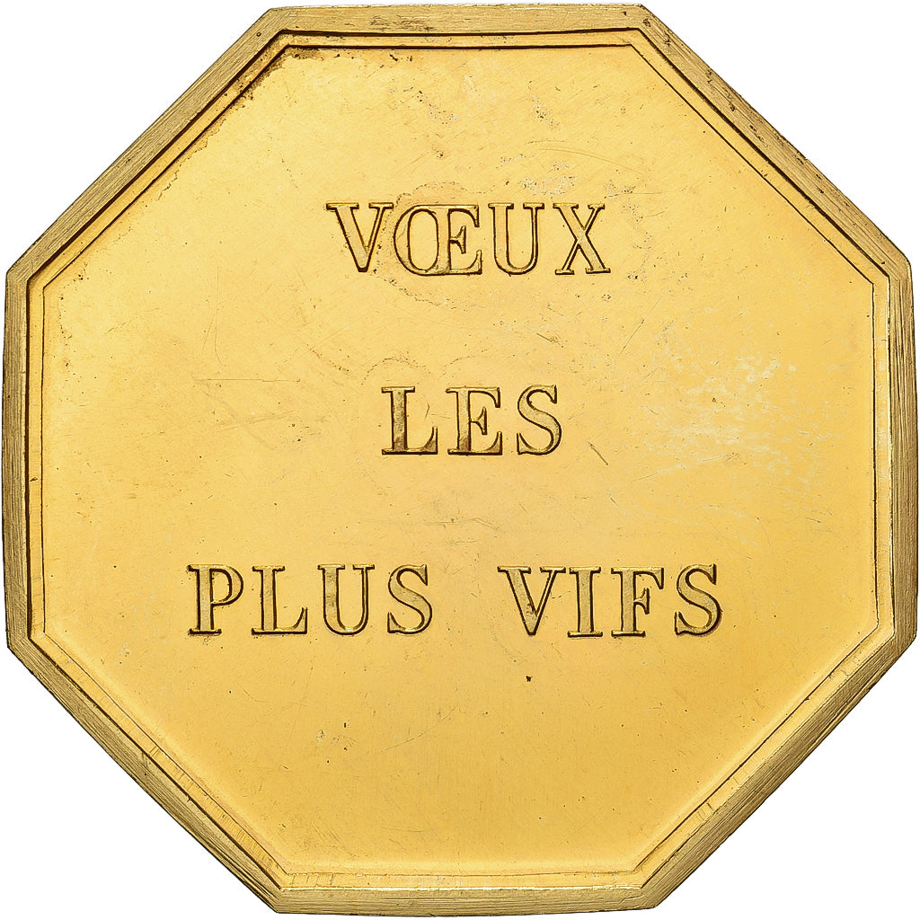 Frankreich, betaalpenning, Amour et Mariage, Voeux, Gilt Bronze, UNZ