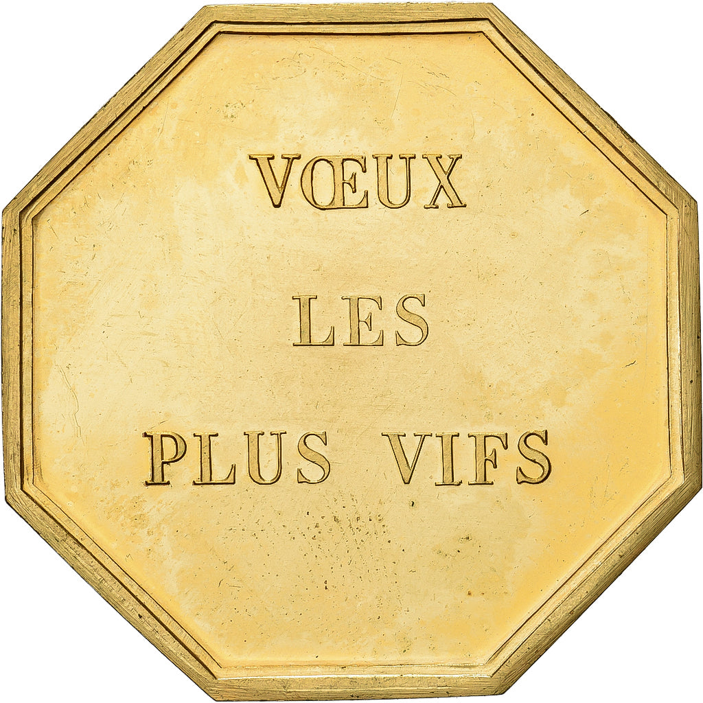 Frankrijk, Token, Amour et Mariage, Voeux, Gilt Bronze, Bon Chat chasse par