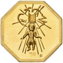 Francia, ficha, Amour et Mariage, Voeux, Bronzo dorato, SPL
