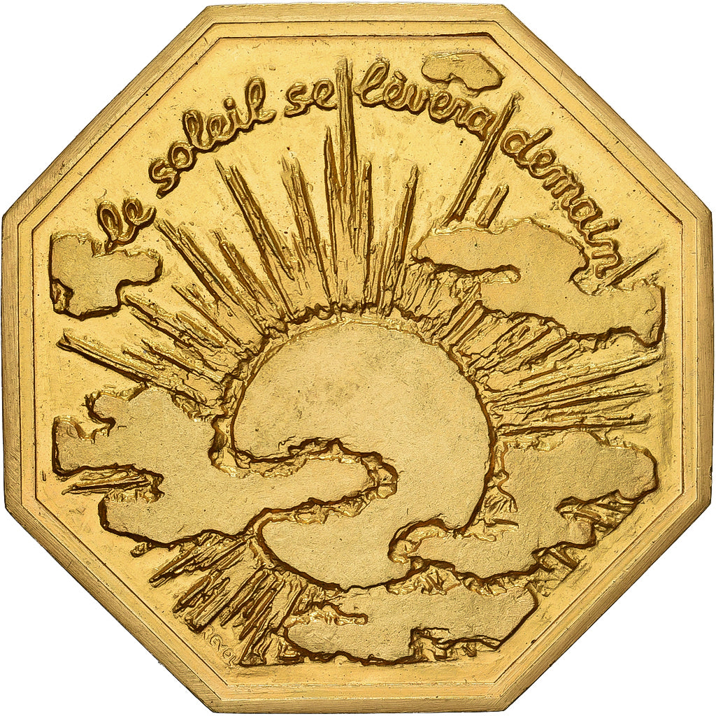 Francja, Token, Amour et Mariage, Voeux, Pokryty brązem, Le Soleil se lèvera