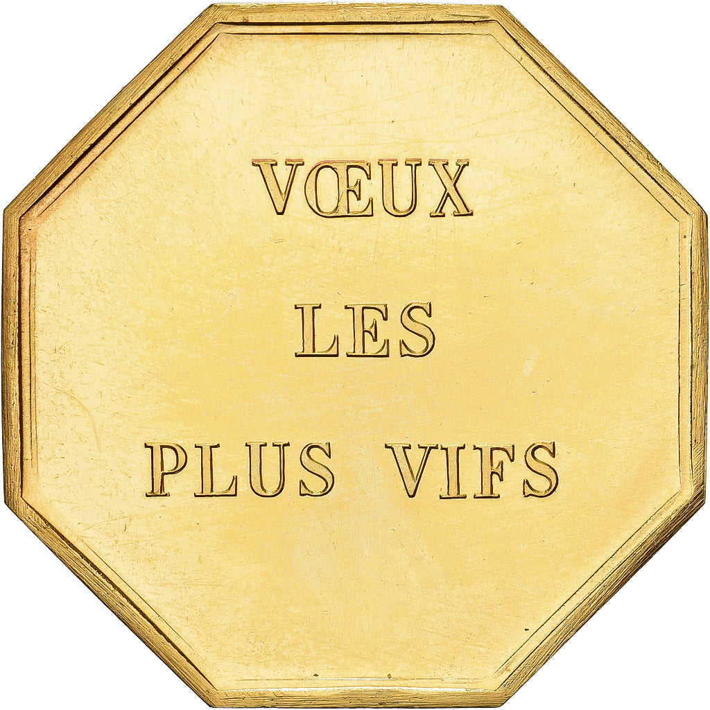 Frankrijk, Token, Amour et Mariage, Voeux, Gilt Bronze, Heureux comme un Poisson