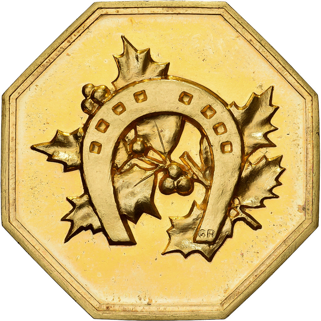 Francja, Token, Amour et Mariage, Voeux, Pokryty brązem, Fer à Cheval, MS(63)