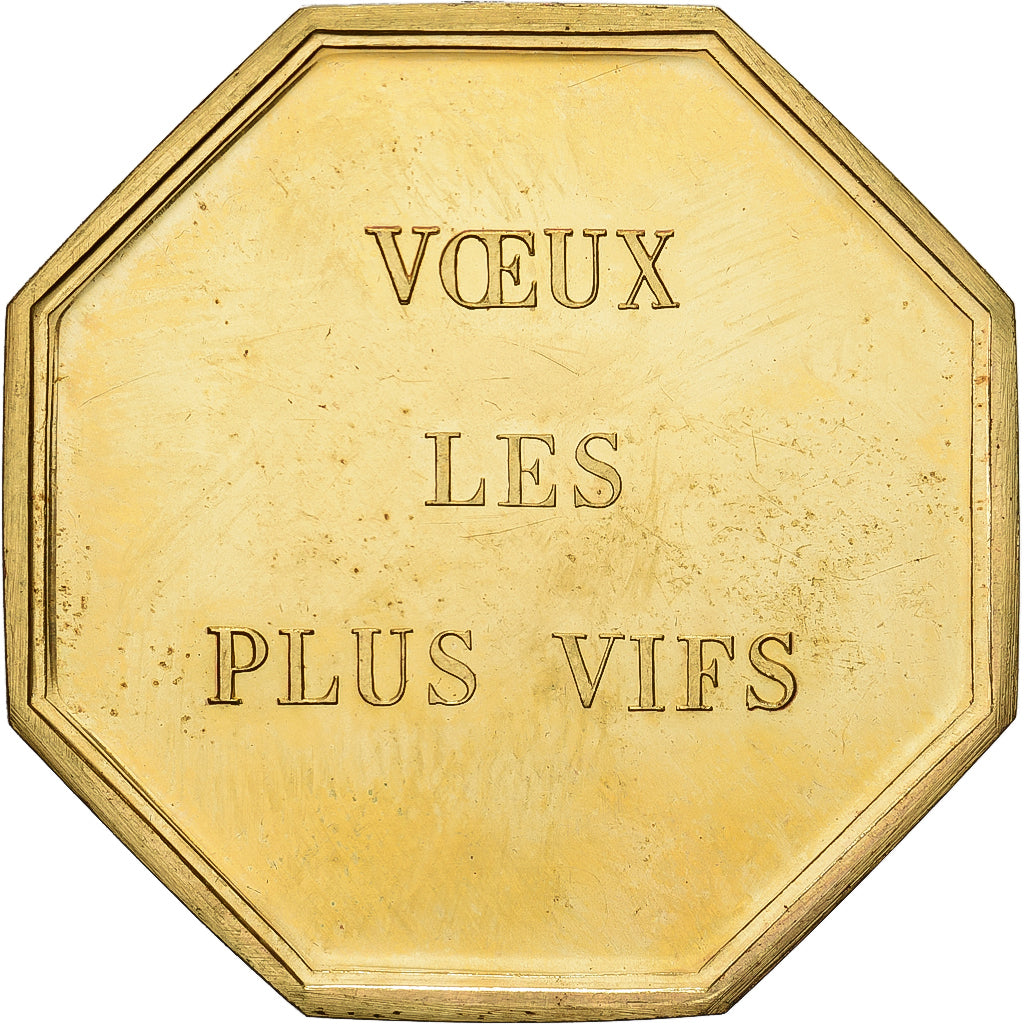 Francja, Token, Amour et Mariage, Voeux, Pokryty brązem, Fer à Cheval, MS(63)