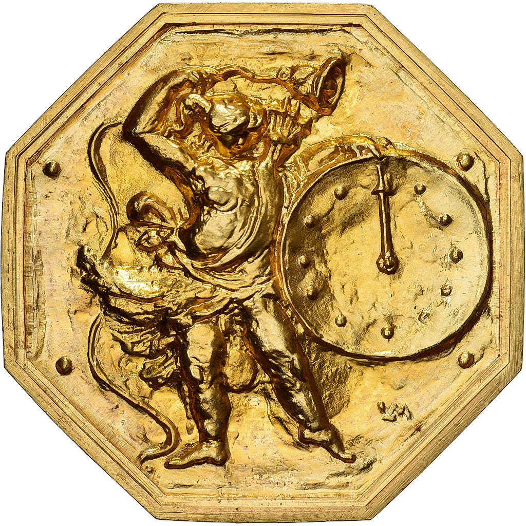 France, Token, Amour et Mariage, Voeux, Gilt Bronze, MS(63)