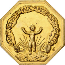 Frankreich, betaalpenning, Amour et Mariage, Voeux, Gilt Bronze, Santé Bonheur