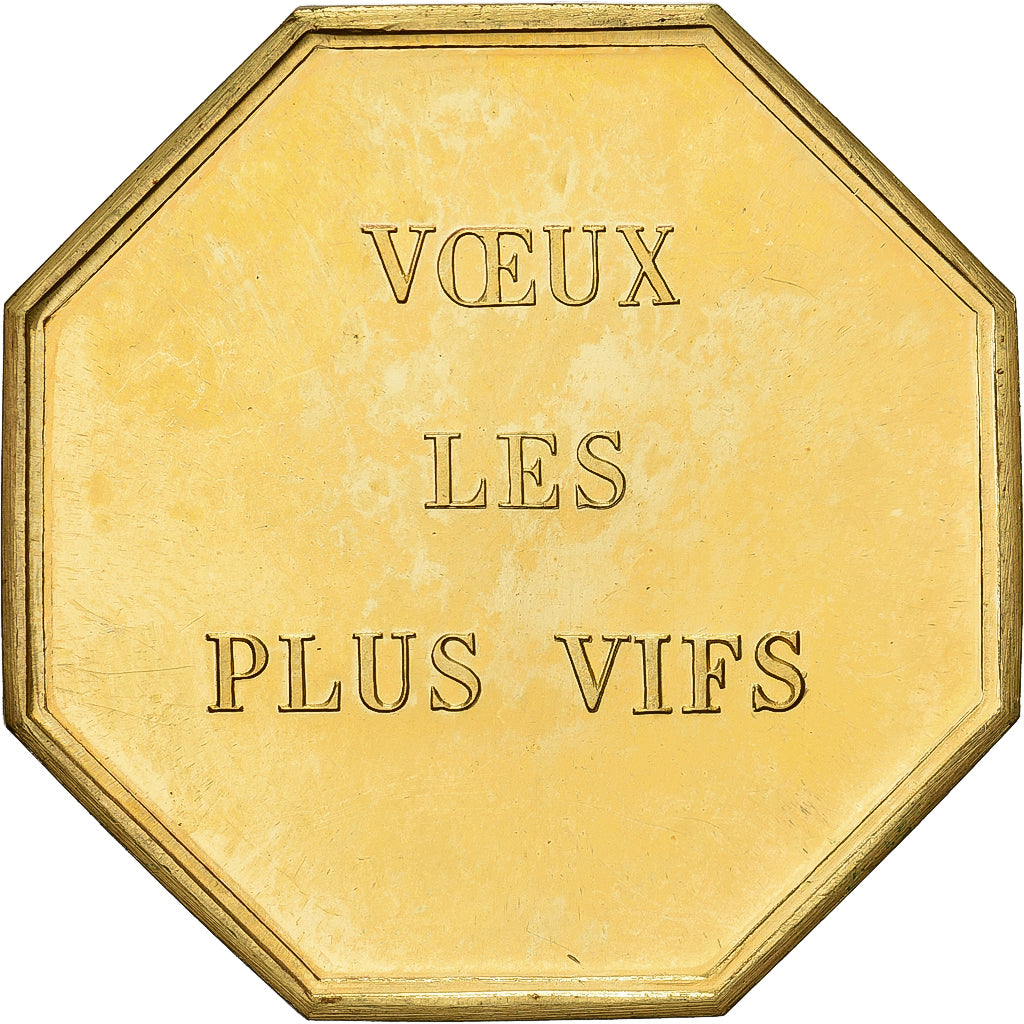 Francja, Token, Amour et Mariage, Voeux, Pokryty brązem, Paix sur Terre, MS(63)