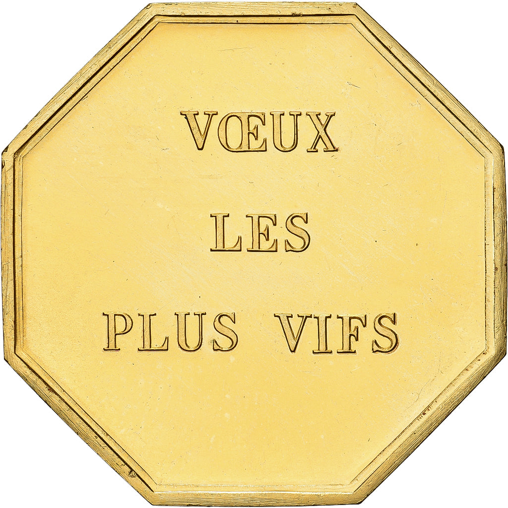 Frankreich, betaalpenning, Amour et Mariage, Voeux, Gilt Bronze, Cherchez ce qui