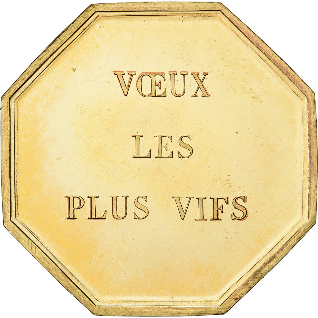 Francja, Token, Amour et Mariage, Voeux, Pokryty brązem, Belo, MS(63)