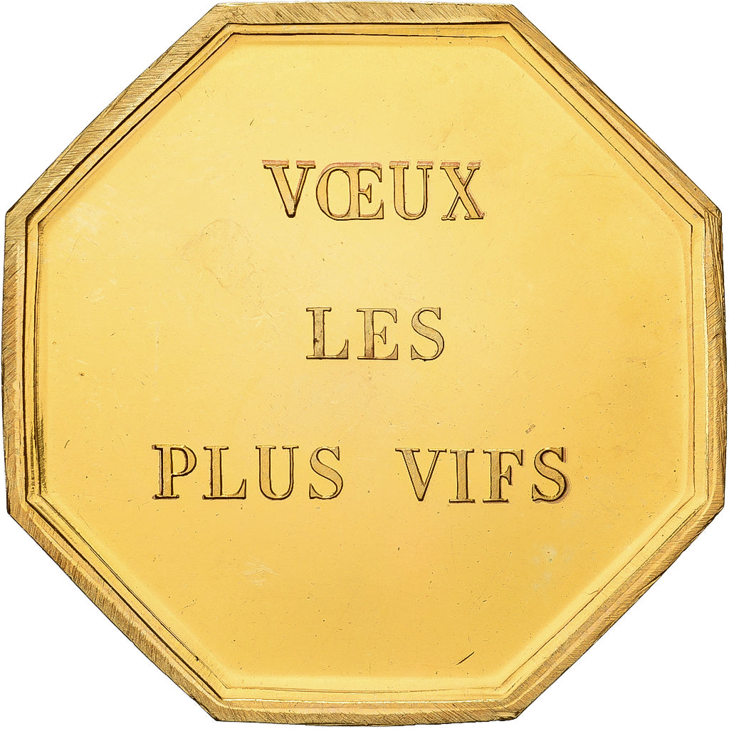 Francja, Token, Amour et Mariage, Voeux, Pokryty brązem, La Vérité, MS(63)