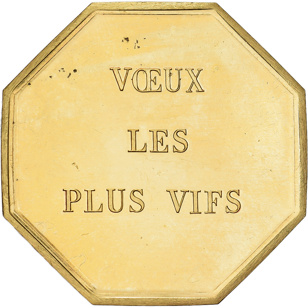Frankreich, betaalpenning, Amour et Mariage, Voeux, Gilt Bronze, Fruits et