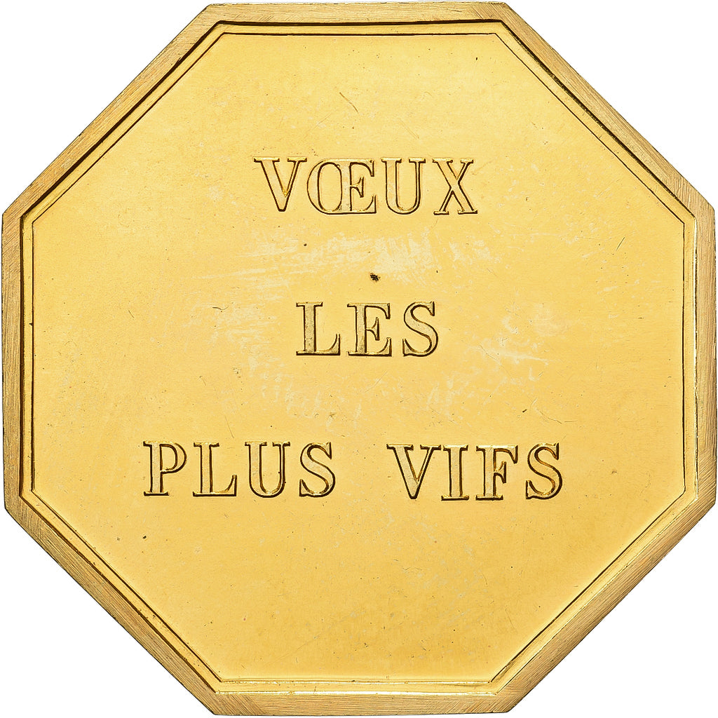 Francja, Token, Amour et Mariage, Voeux, Pokryty brązem, L'Amour est Nu, MS(63)