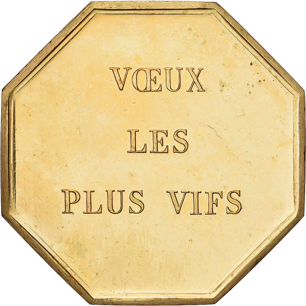 Francja, Token, Amour et Mariage, Voeux, Pokryty brązem, Arbre, MS(63)