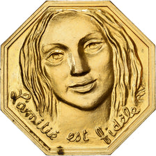 Frankreich, betaalpenning, Amour et Mariage, Voeux, Gilt Bronze, L'Amitié est