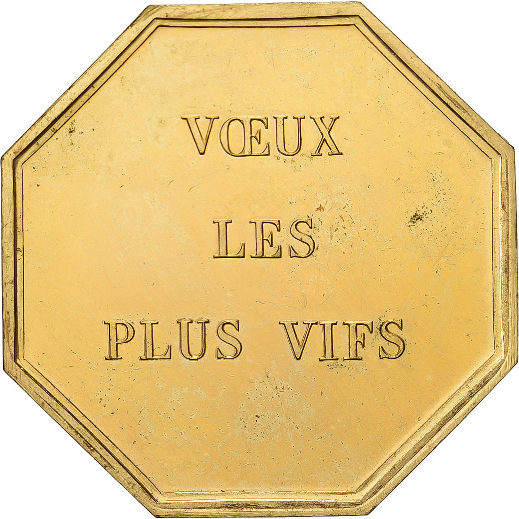 Francia, ficha, Amour et Mariage, Voeux, Bronzo dorato, L'Amitié est Fidèle