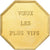 France, Token, Amour et Mariage, Voeux, Gilt Bronze, MS(63)
