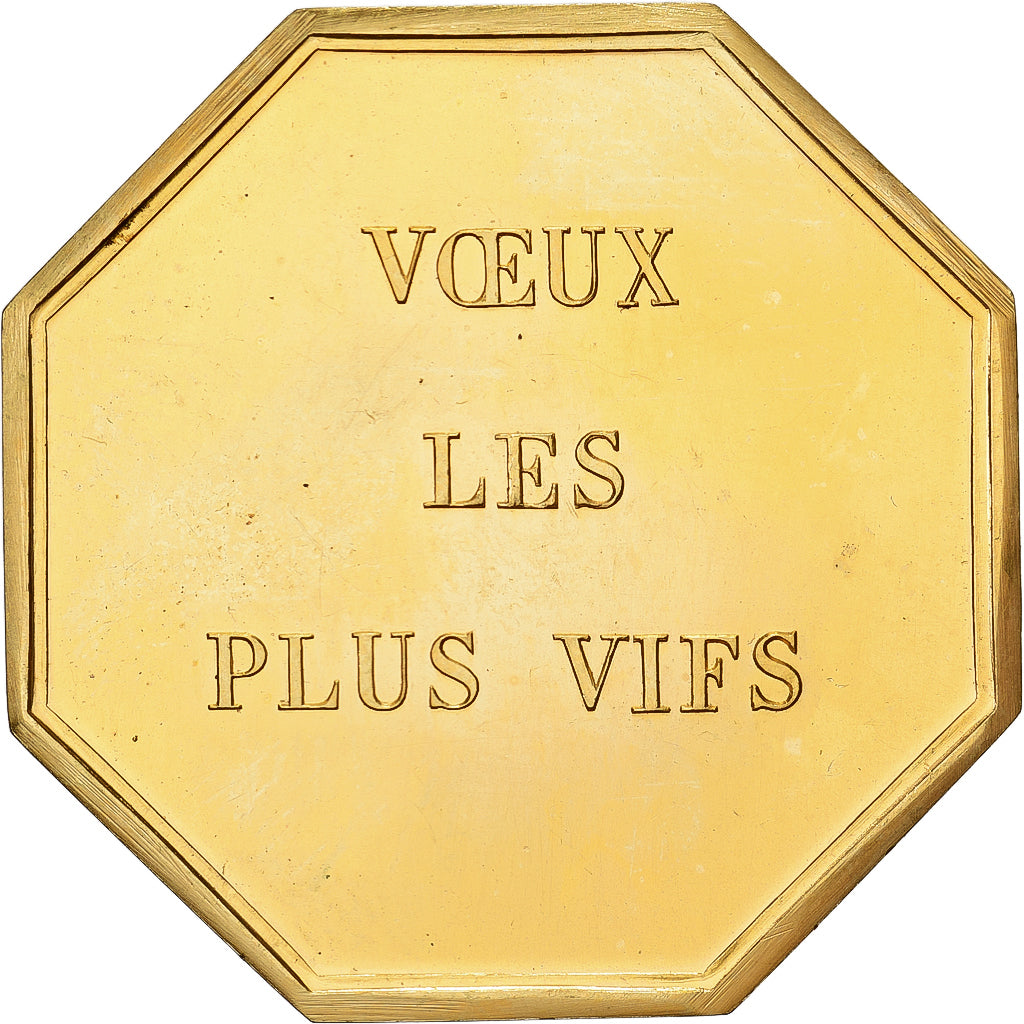 Frankreich, betaalpenning, Amour et Mariage, Voeux, Gilt Bronze, UNZ