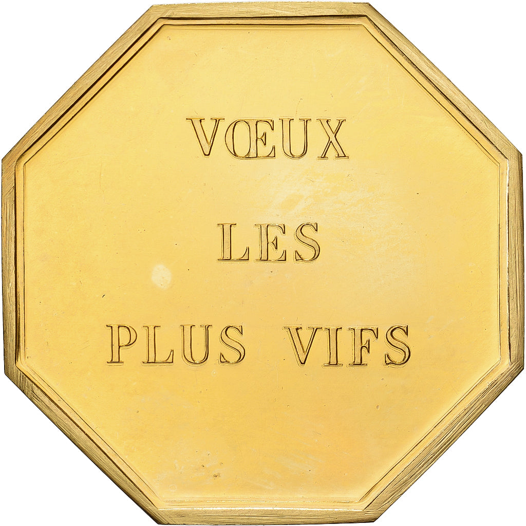 Francja, Token, Amour et Mariage, Voeux, Pokryty brązem, MS(63)