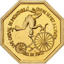 Frankreich, betaalpenning, Amour et Mariage, Voeux, Gilt Bronze, Aventure, UNZ