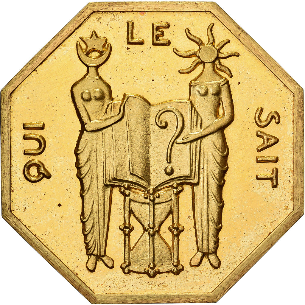 France, Jeton, Amour et Mariage, Voeux, Gilt Bronze, SPL, Qui le Sait?